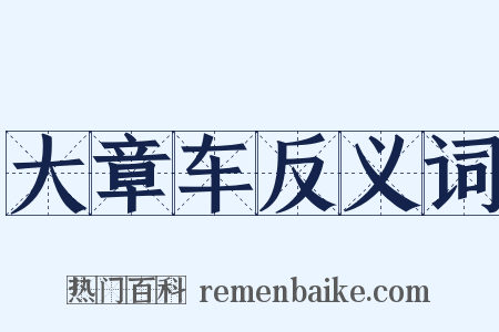 大章车反义词是什么意思的图片